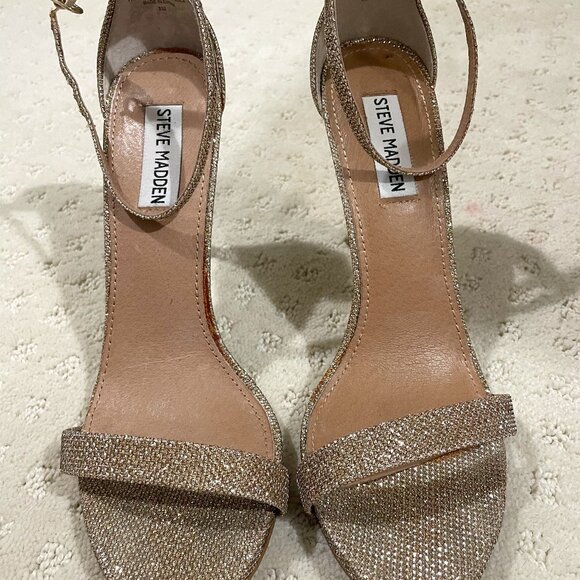 Steve Madden Strappy Gold heels - Size 8.5 - Picture 1 of 3